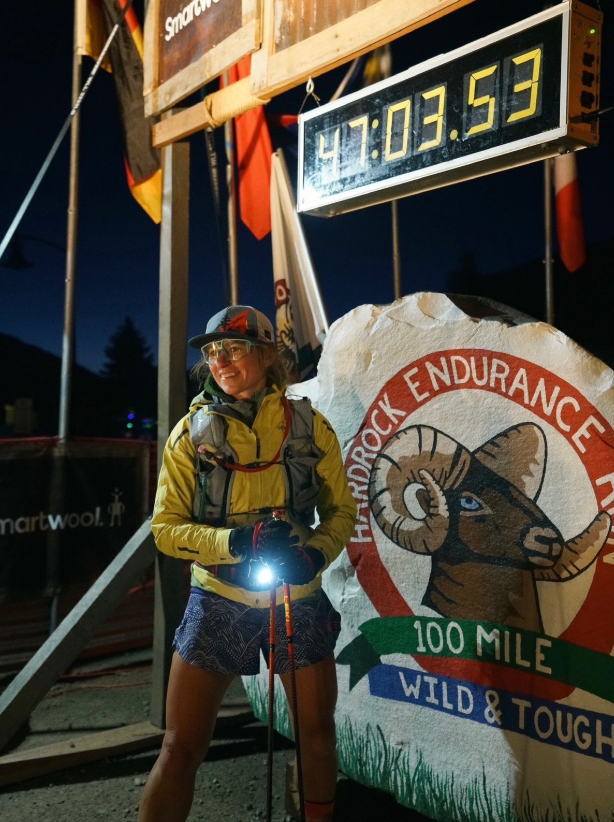 Dandelion at the finish of the Hardrock 100. PC: Travis McWhorter